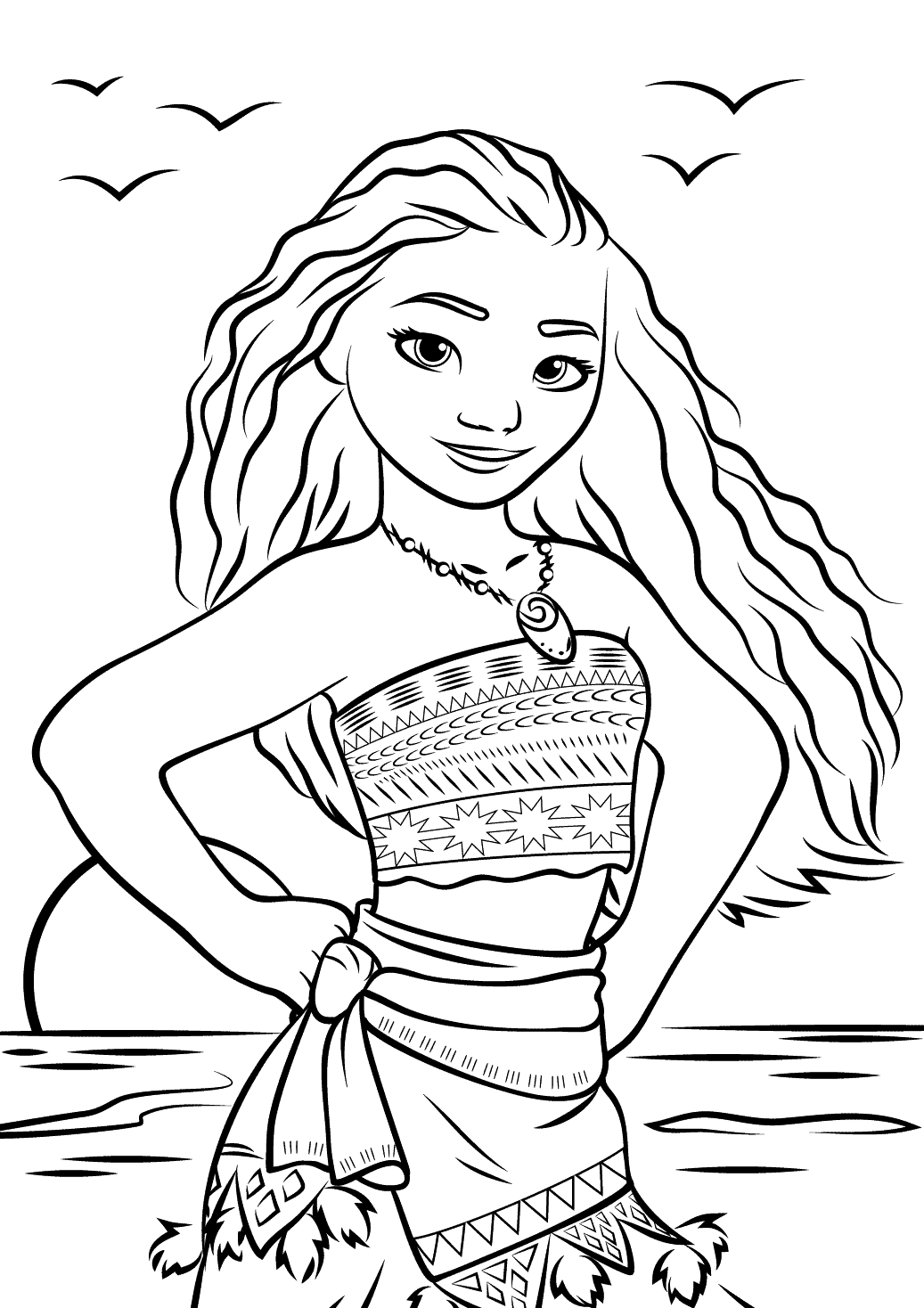 Dibujos para colorear e imprimir Moana