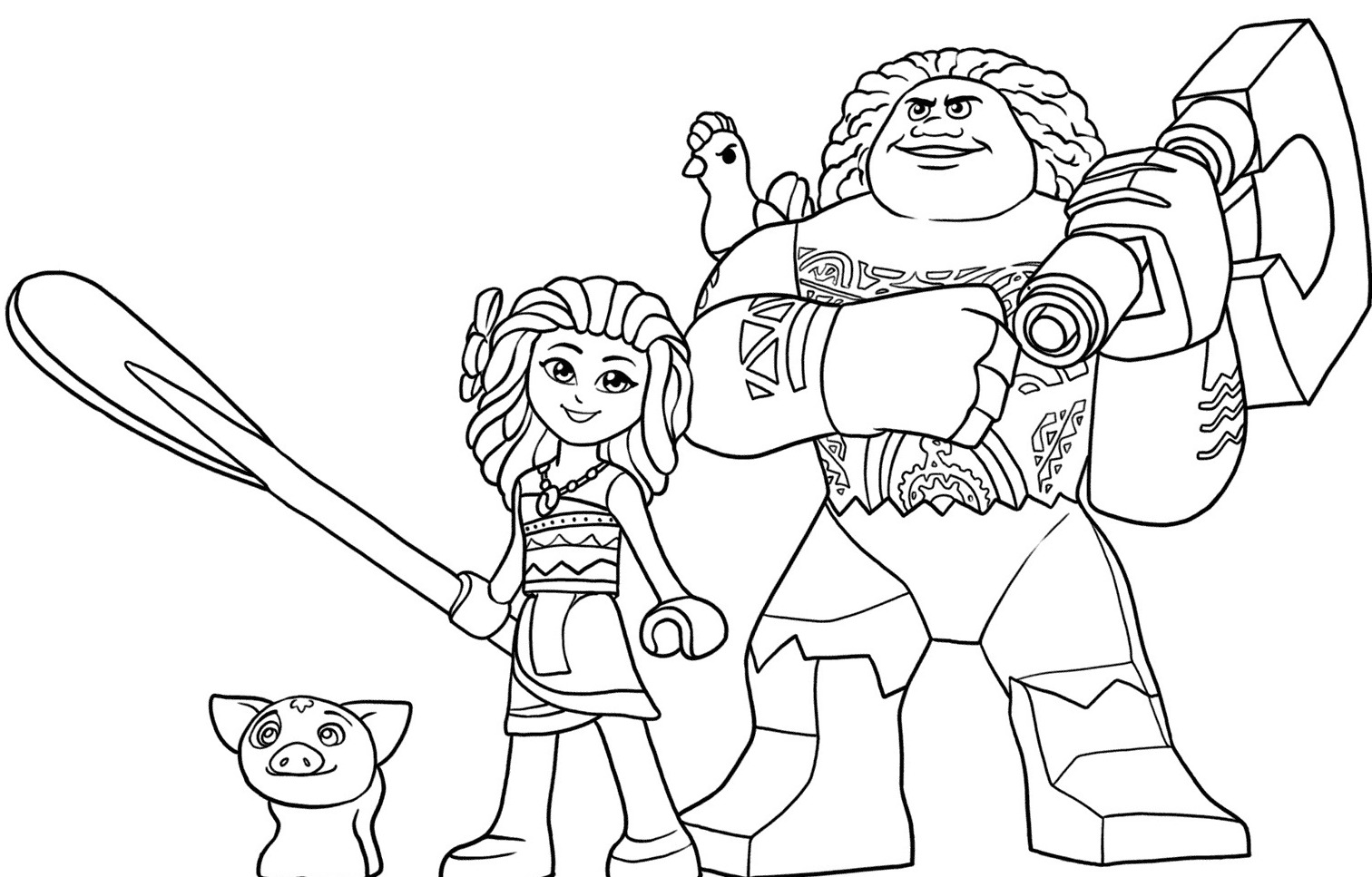 Dibujos para colorear e imprimir Moana