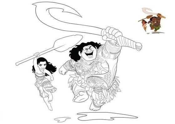 Dibujos para colorear e imprimir Moana