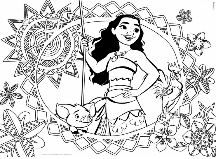 Dibujos para colorear e imprimir Moana