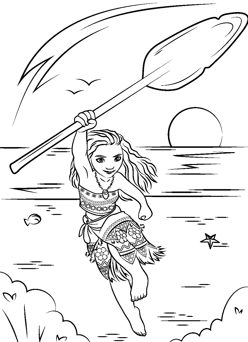 Dibujos para colorear e imprimir Moana