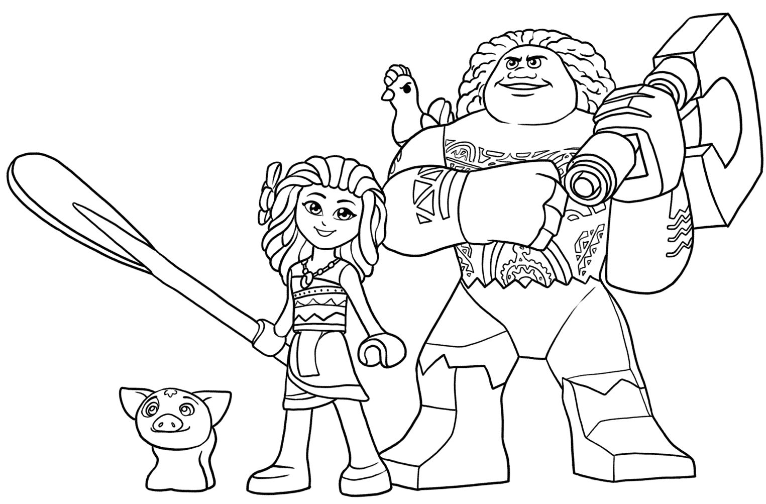 Dibujos para colorear e imprimir Moana