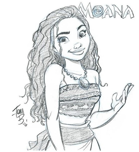 Dibujos para colorear e imprimir Moana