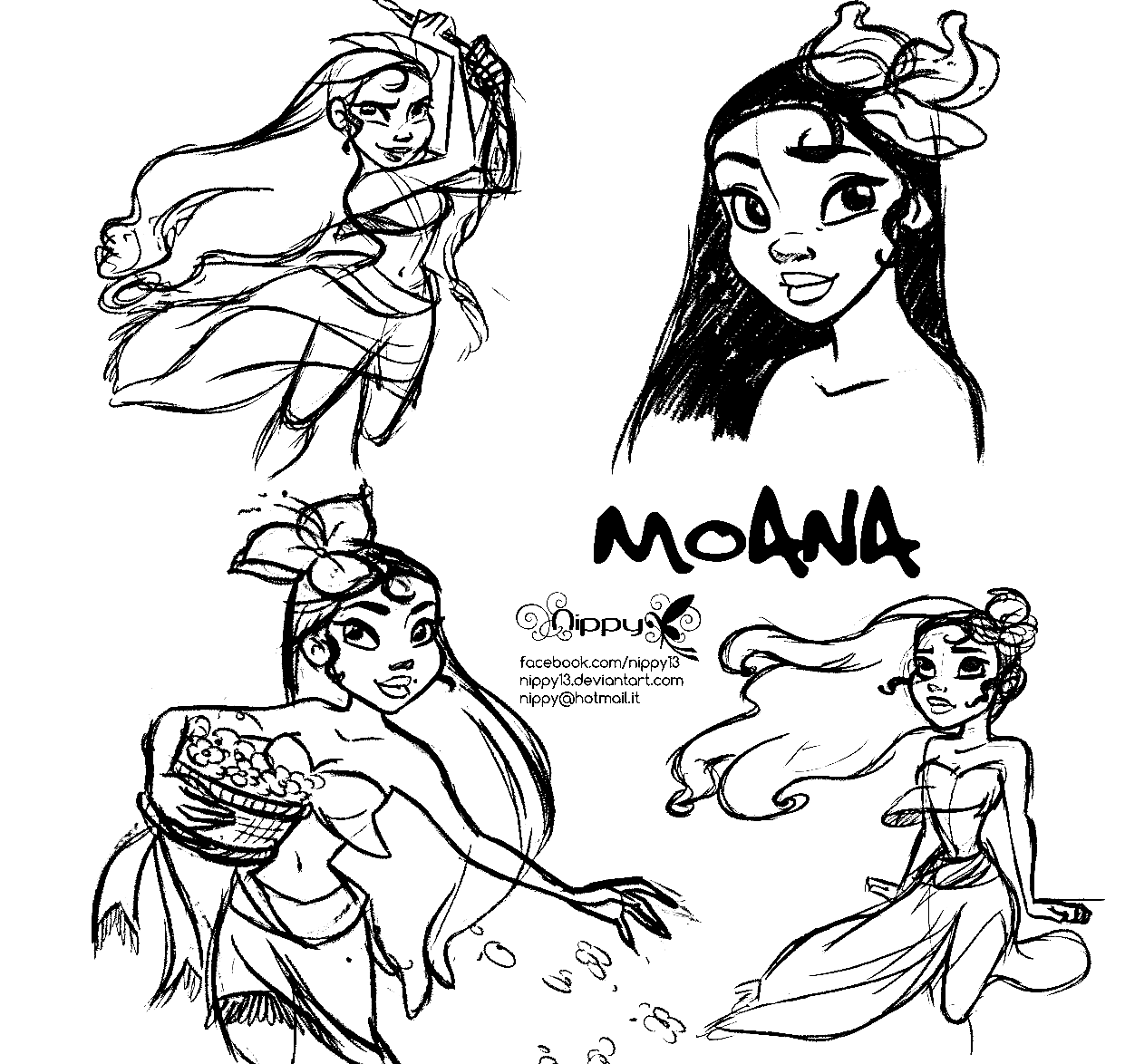 Dibujos para colorear e imprimir Moana