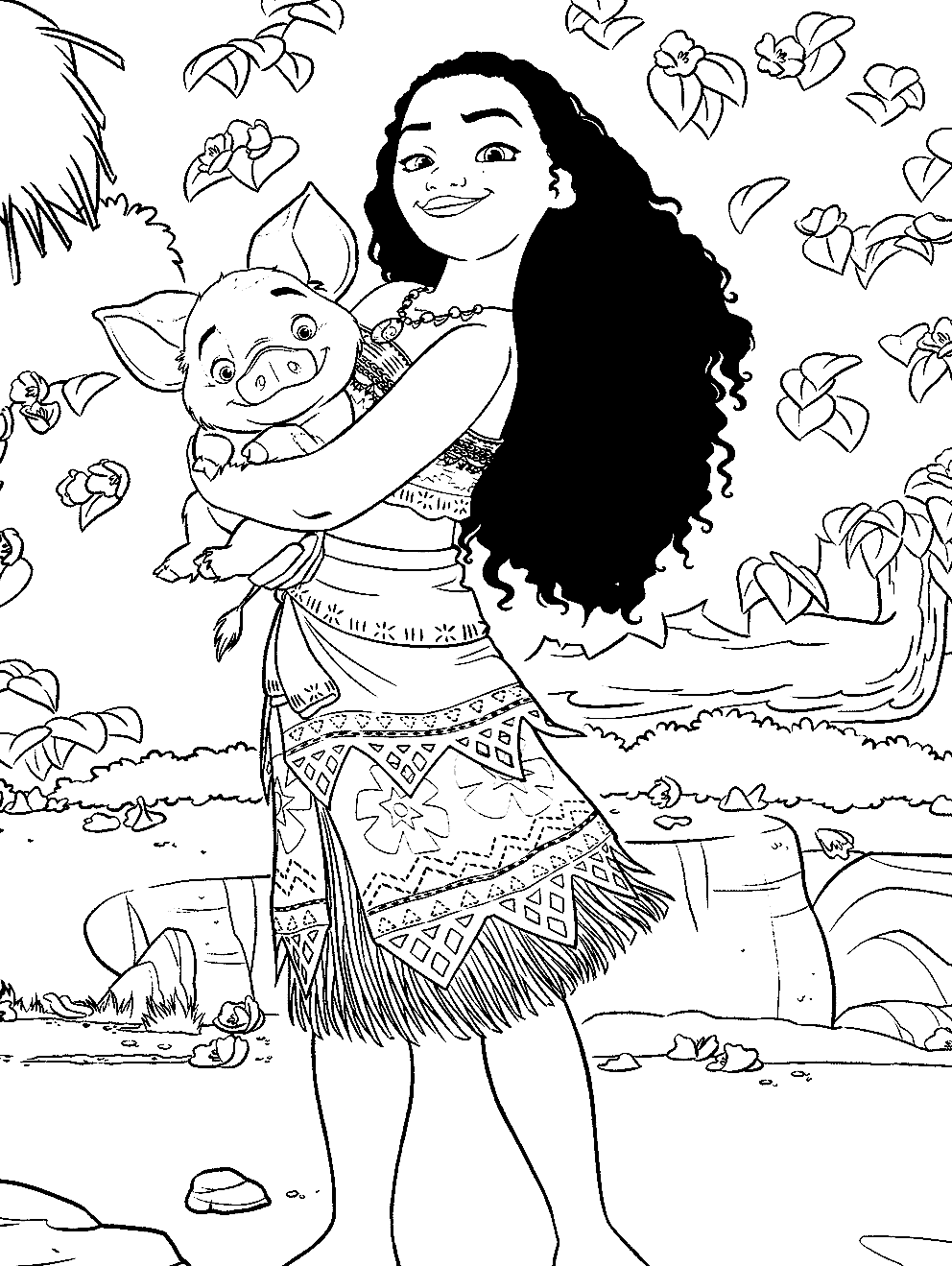 Dibujos para colorear e imprimir Moana