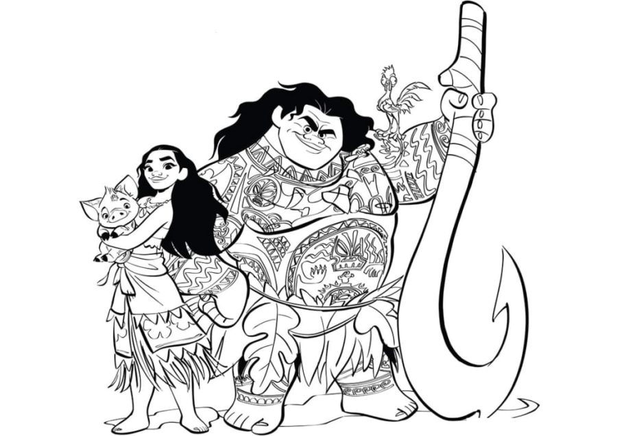 Dibujos para colorear e imprimir Moana