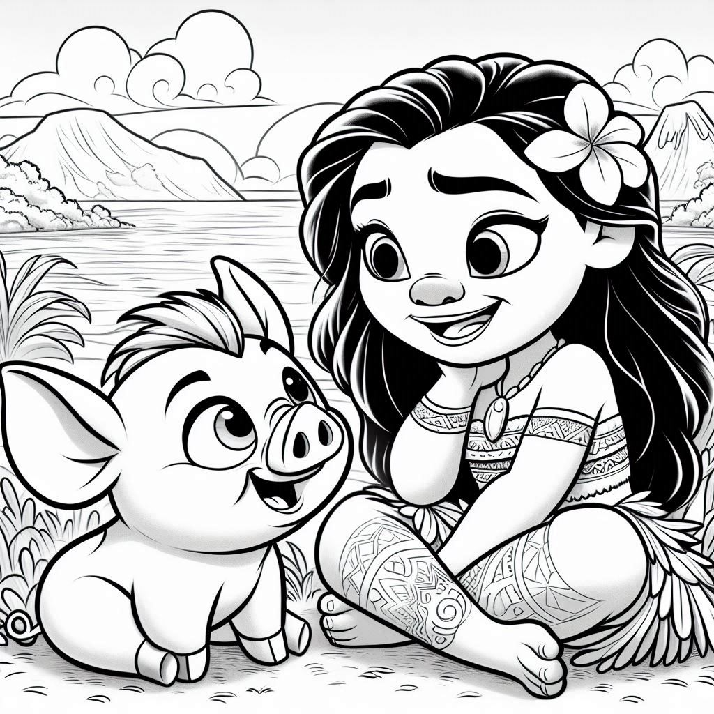 Dibujos para colorear e imprimir Moana