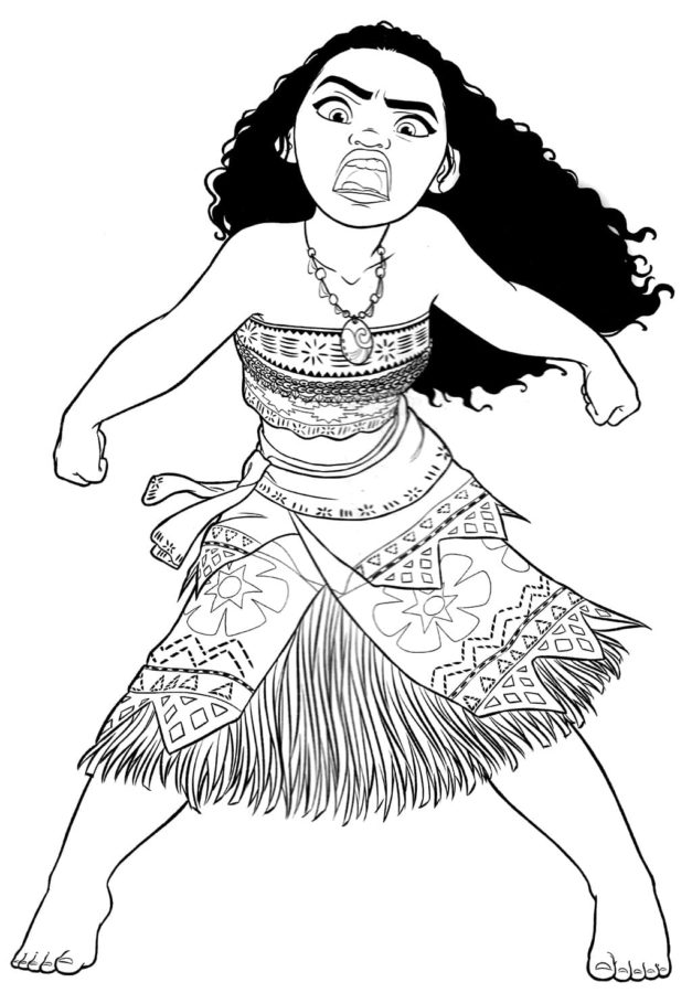 Dibujos para colorear e imprimir Moana