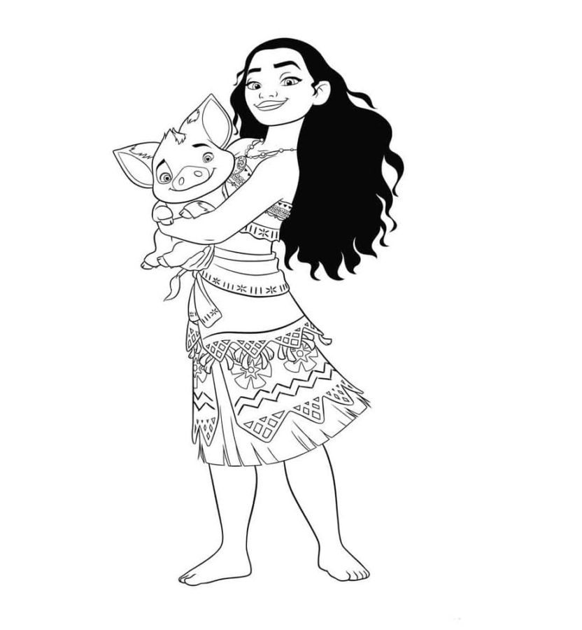 Dibujos para colorear e imprimir Moana