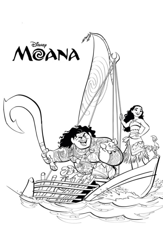 Dibujos para colorear e imprimir Moana