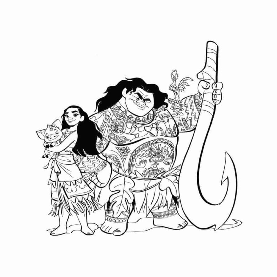 Dibujos para colorear e imprimir Moana