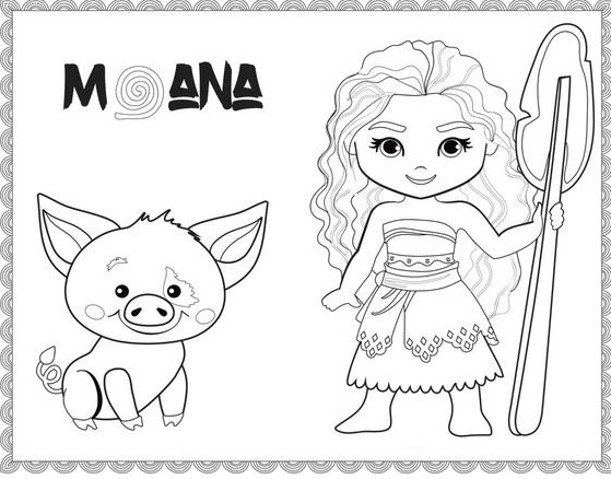 Dibujos para colorear e imprimir Moana