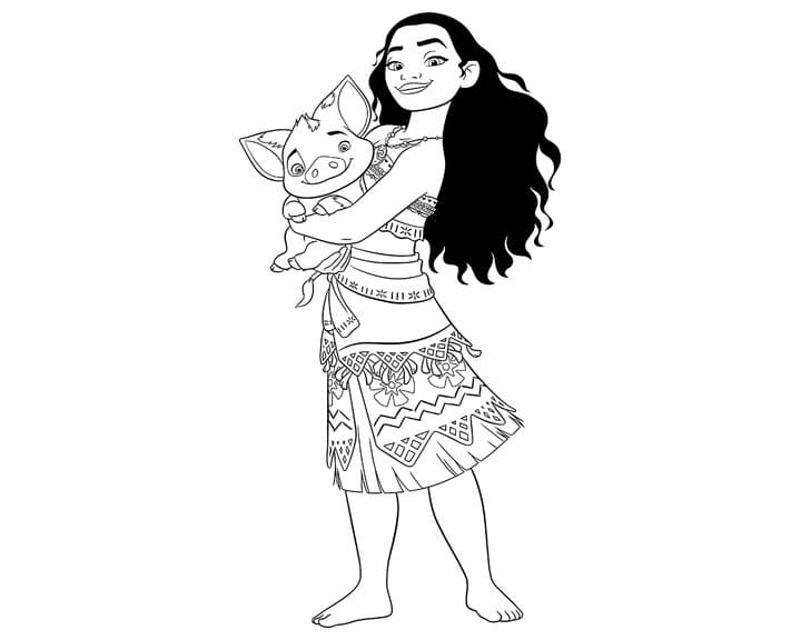 Dibujos para colorear e imprimir Moana