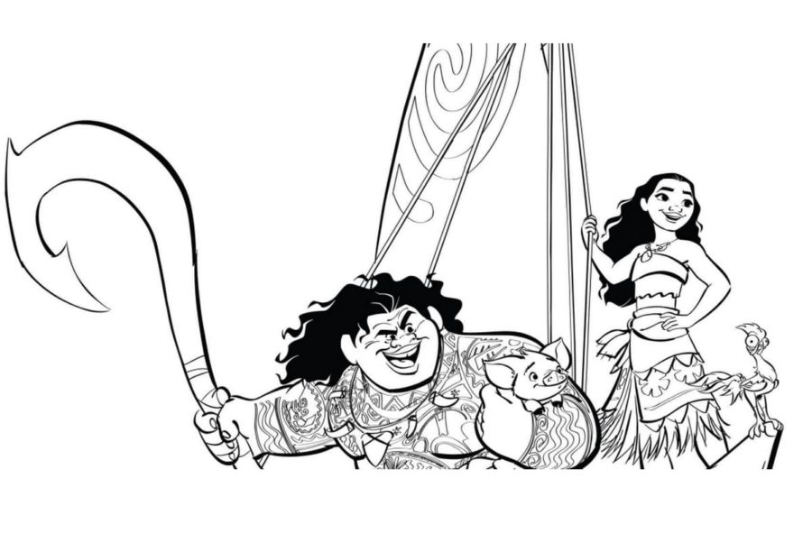 Dibujos para colorear e imprimir Moana