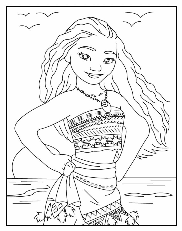 Dibujos para colorear e imprimir Moana