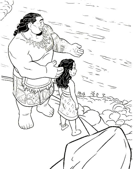 Dibujos para colorear e imprimir Moana