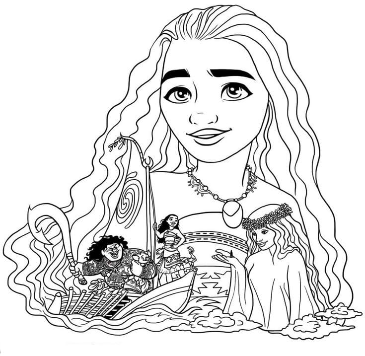 Dibujos para colorear e imprimir Moana