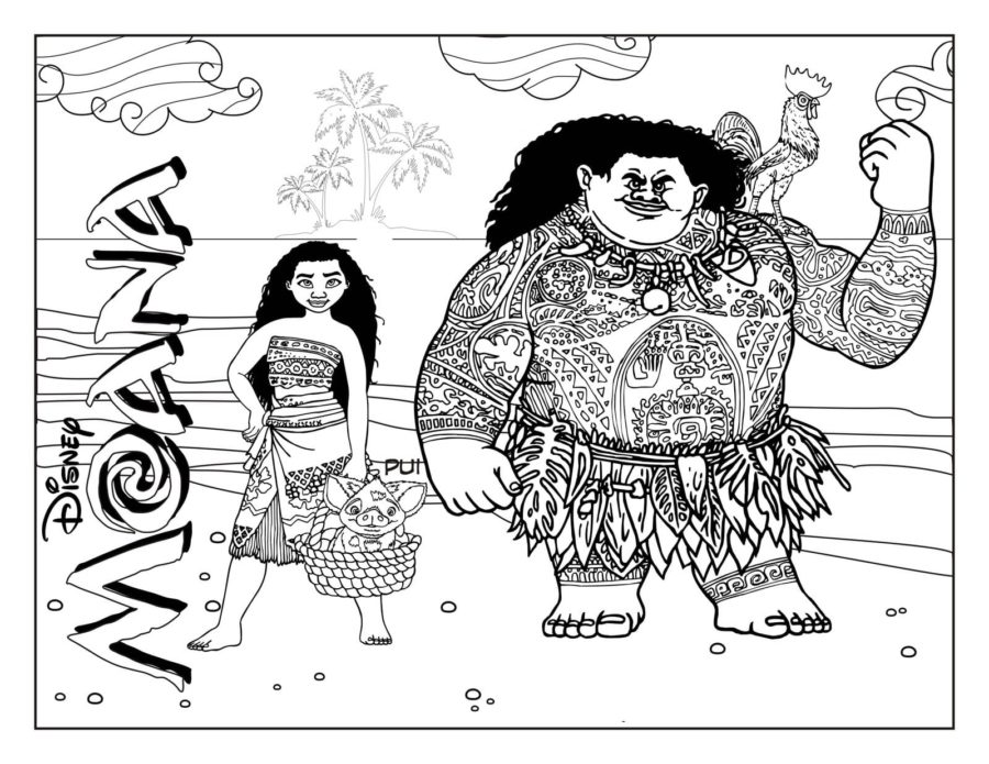 Dibujos para colorear e imprimir Moana