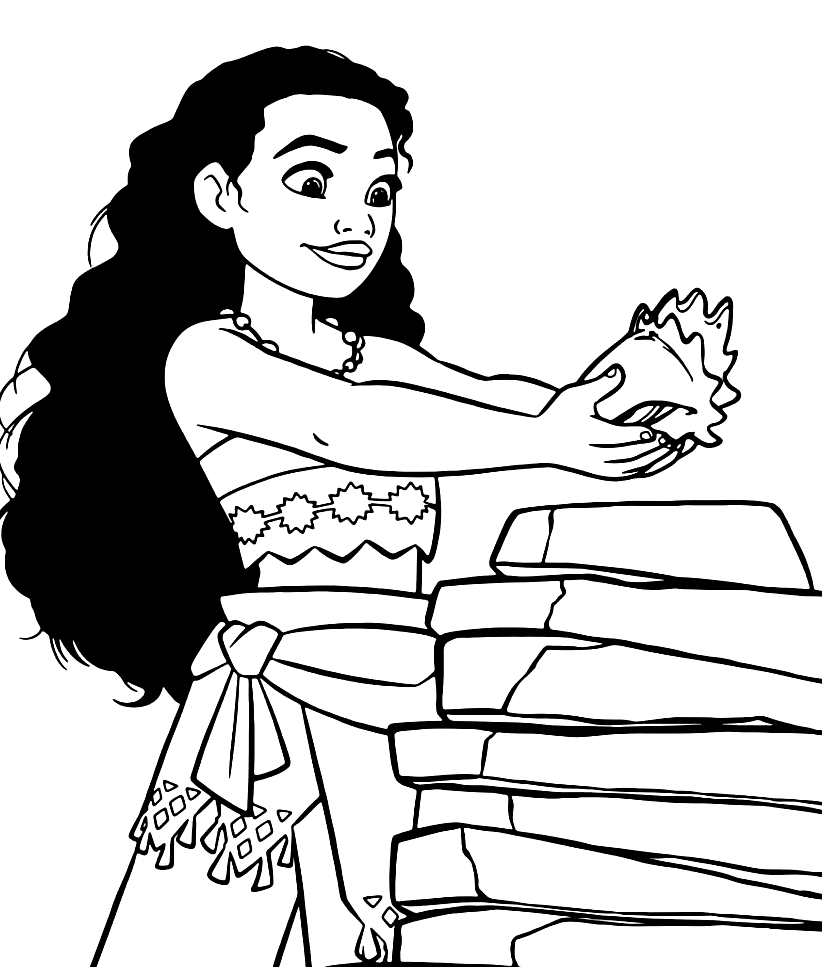 Dibujos para colorear e imprimir Moana