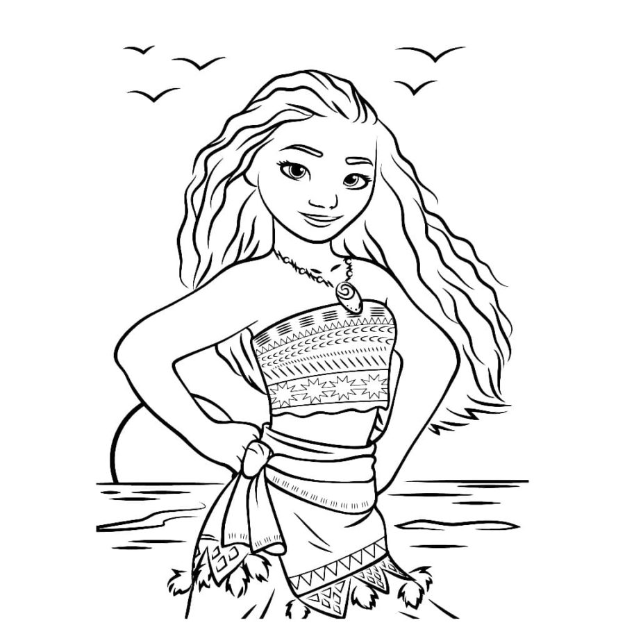 Dibujos para colorear e imprimir Moana