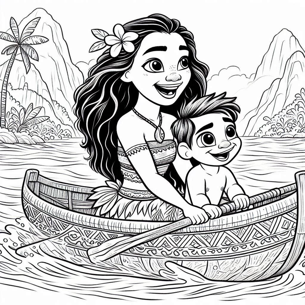 Dibujos para colorear e imprimir Moana