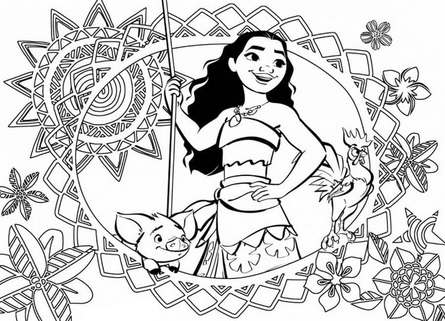 Dibujos para colorear e imprimir Moana