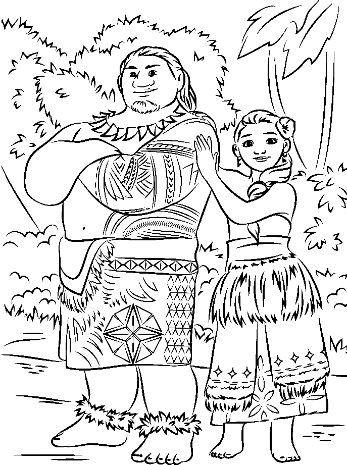 Dibujos para colorear e imprimir Moana