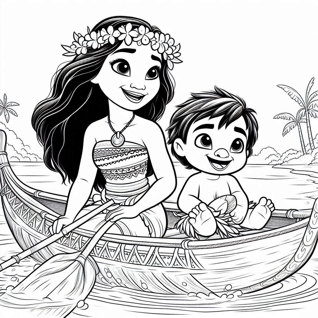 Dibujos para colorear e imprimir Moana