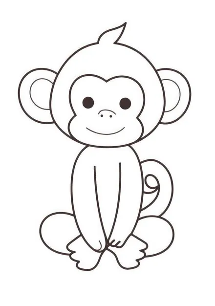 Dibujos para colorear e imprimir Monkey