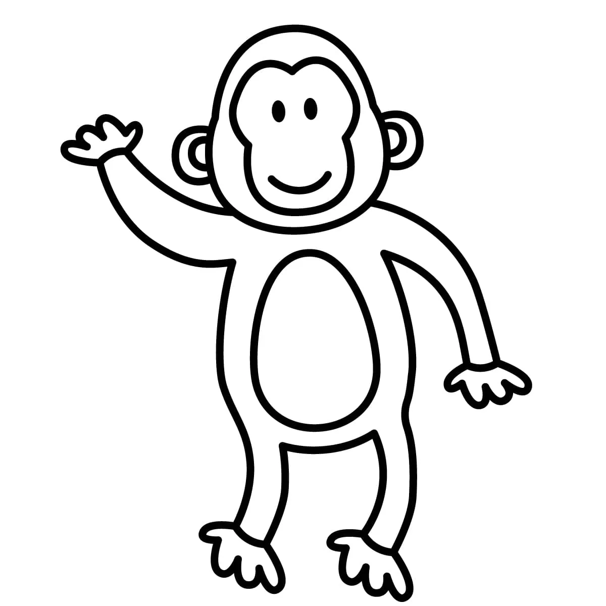 Dibujos para colorear e imprimir Monkey