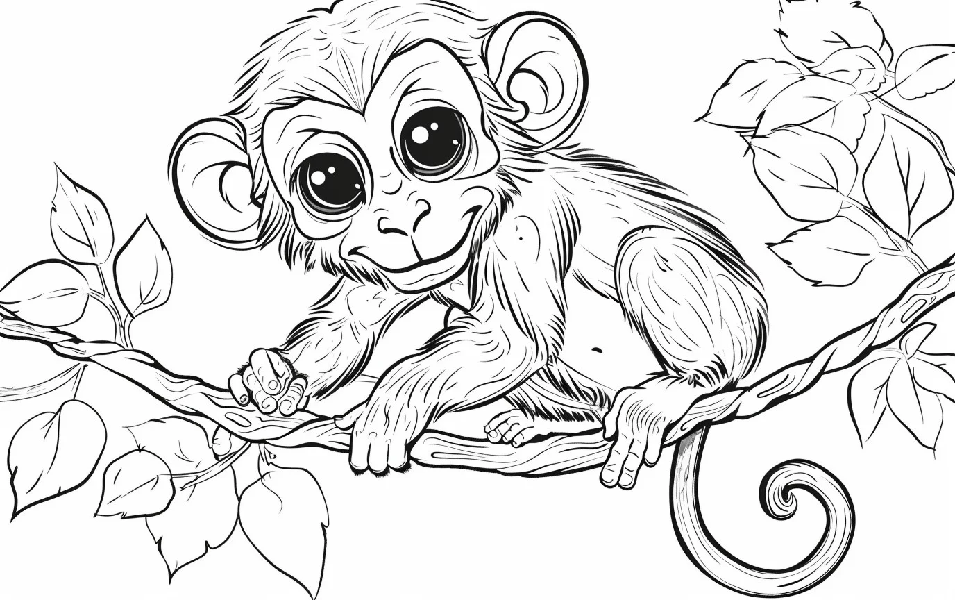 Dibujos para colorear e imprimir Monkey