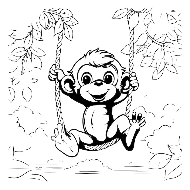 Dibujos para colorear e imprimir Monkey