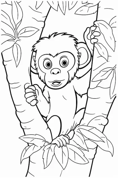 Dibujos para colorear e imprimir Monkey