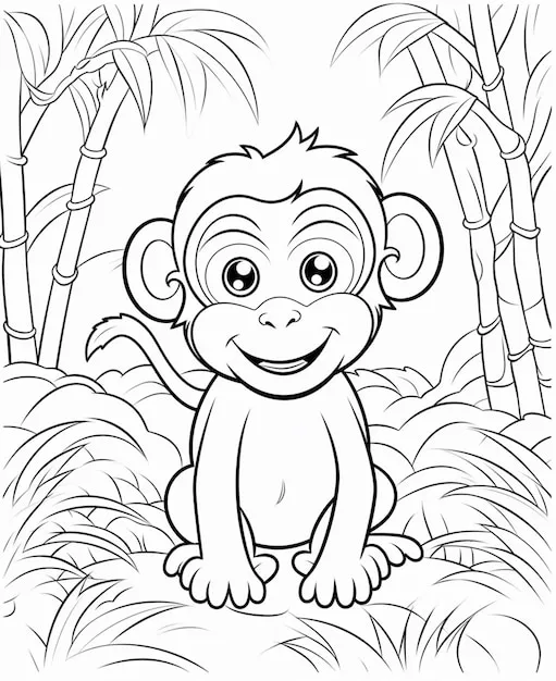 Dibujos para colorear e imprimir Monkey