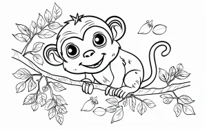 Monkey coloring pages 34