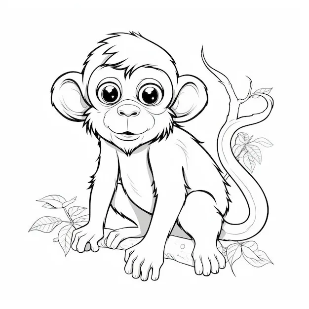 Dibujos para colorear e imprimir Monkey