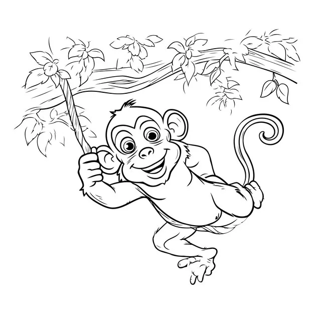 Dibujos para colorear e imprimir Monkey