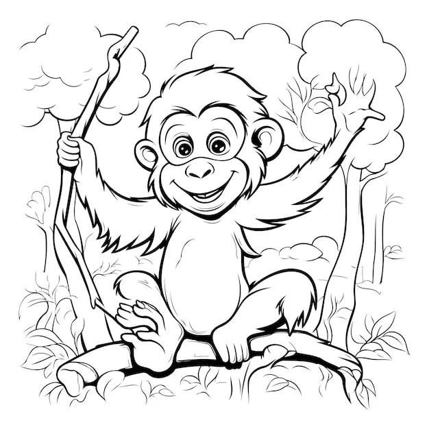 Dibujos para colorear e imprimir Monkey