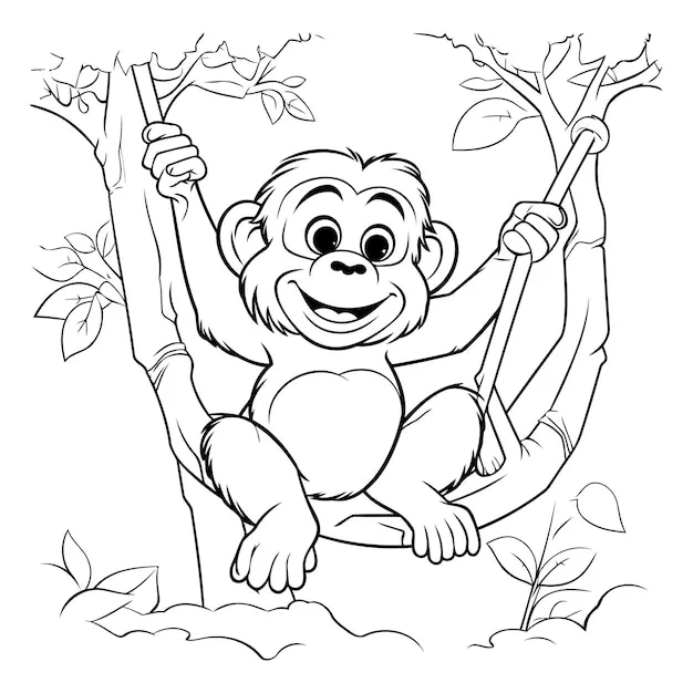 Dibujos para colorear e imprimir Monkey