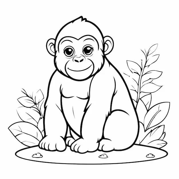 Dibujos para colorear e imprimir Monkey