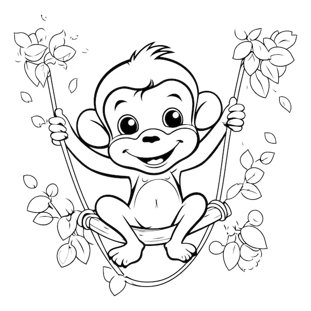 Dibujos para colorear e imprimir Monkey