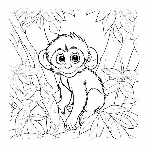 Dibujos para colorear e imprimir Monkey