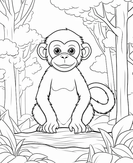 Dibujos para colorear e imprimir Monkey