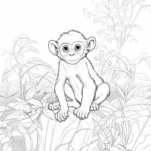 Dibujos para colorear e imprimir Monkey