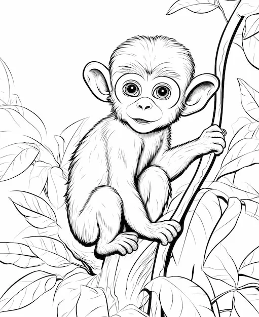 Dibujos para colorear e imprimir Monkey