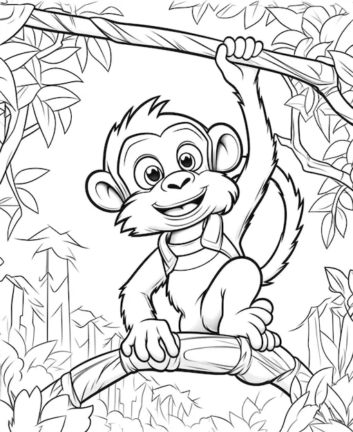 Dibujos para colorear e imprimir Monkey