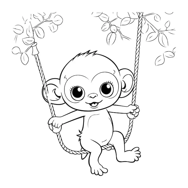 Dibujos para colorear e imprimir Monkey