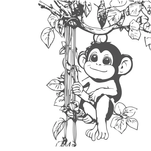 Dibujos para colorear e imprimir Monkey