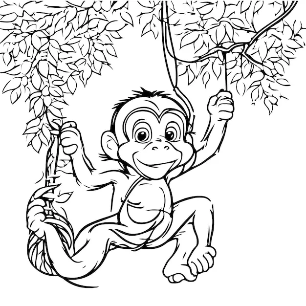 Dibujos para colorear e imprimir Monkey