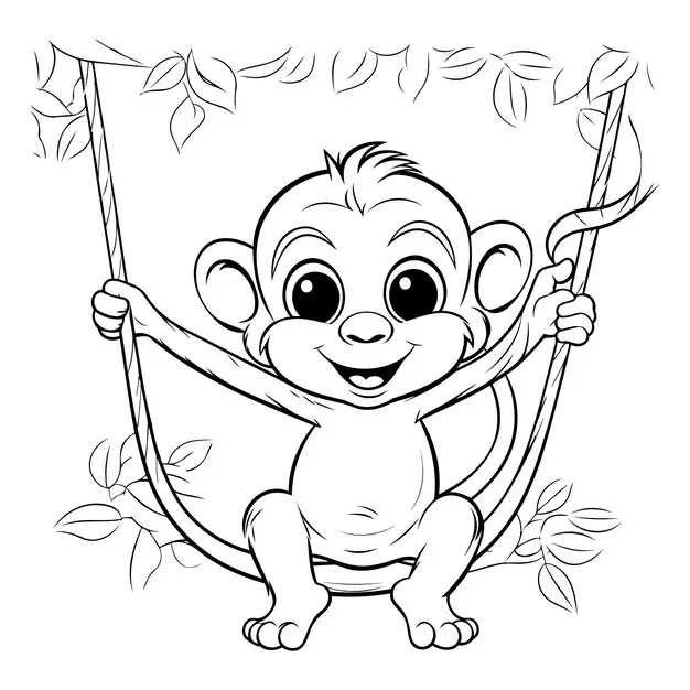 Dibujos para colorear e imprimir Monkey